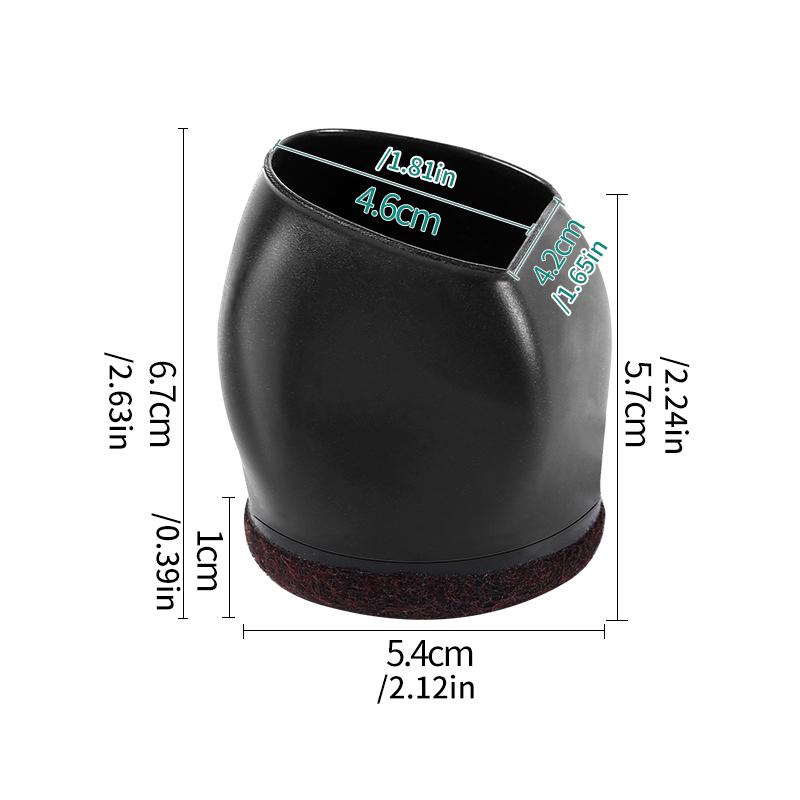 5 Stück/Los Stuhlbein Bodenschoner Rad Rollen Untersetzer Möbel Fußabdeckungen Hocker Stuhlbeinkappen Elastischer Filzboden