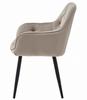 JORK chair - dark beige velvet / black legs x 1