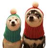 1PC Cute Christmas Dog Hat Noise Protection Knit Dog Hat Warm Winter Cap Soft Stretchy Knit Hat for Pet Dogs Cats Christmas Gift