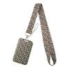Leopard Print Love Strawberry Mobile Phone Lanyard Card Cover Bus Card Student Card Work Certificate Hard Shell