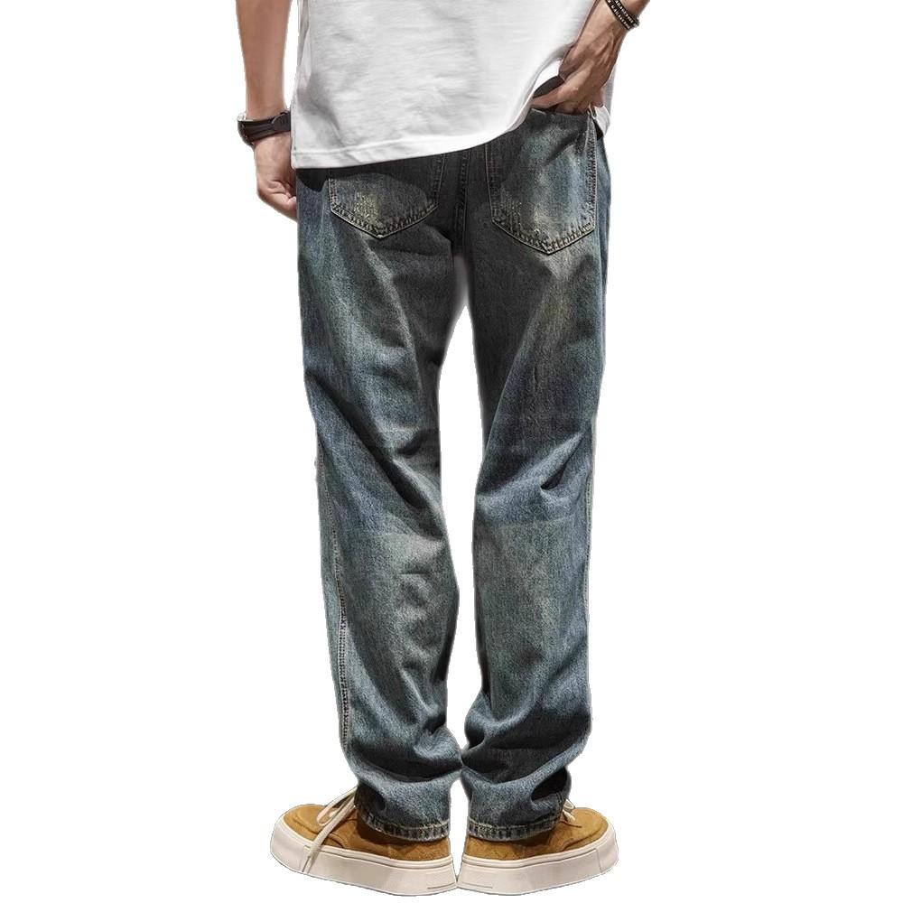 Zerrissene Jeans Herren Herbst Neu Retro Gewaschen Alt Lässig Hosen Amerikanische High Street Locker Gerade Hosen