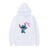 Disney Stitch Pattern Women Hoodies Fashion Sporty Y2k Loose Grey Tops Clothing Pullovers Ladies Cheap Hoodies Sweatshirts