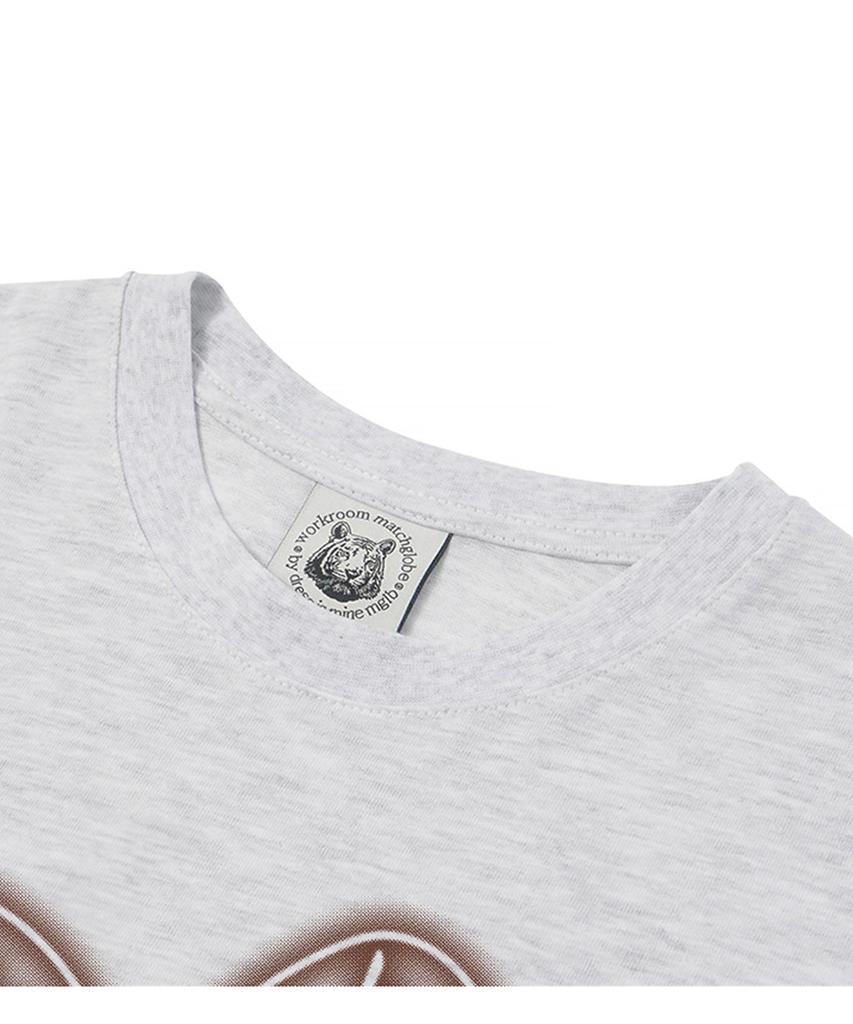 MATCHGLOBE Crushed Heart Oversized Tee (Light Melange)