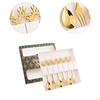 6 Piece Set of Spoons And Forks for Christmas, Flatware Dessert Tea Party, Stainless Steel