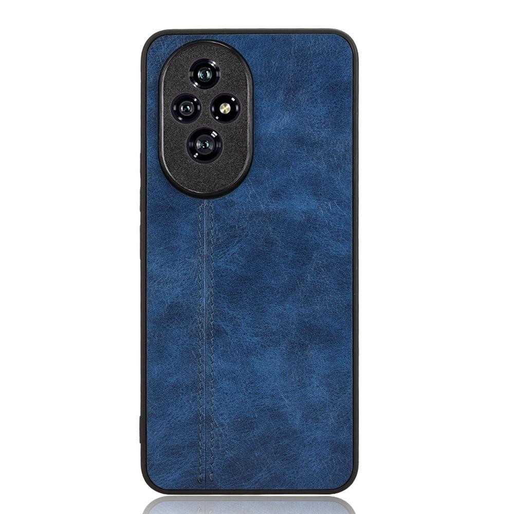 

For Honor 200 5G Case Stitching Line PU Leather Coating Hybrid Phone Cover Blue