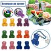 12 Pcs New Plastic Cola Can Opener - Simple Dust-proof Portable Beverage Bottle Easy Open Tool Small Household Accessory 6