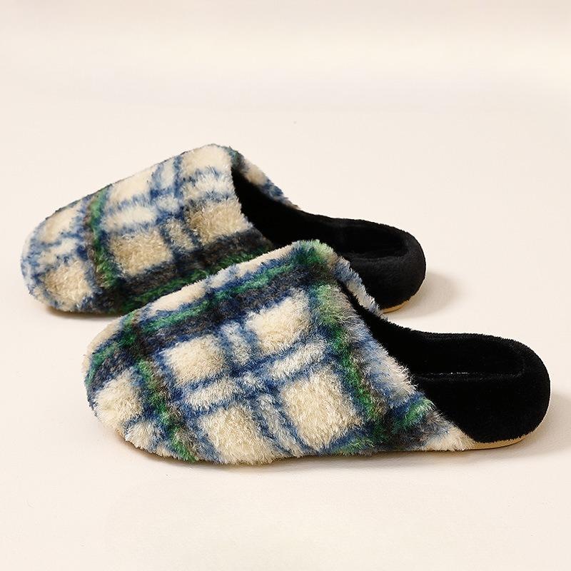 Thickened Shoes with Fleece, Fashionable and Comfortable for Home Wear, Couple Cotton Slippers