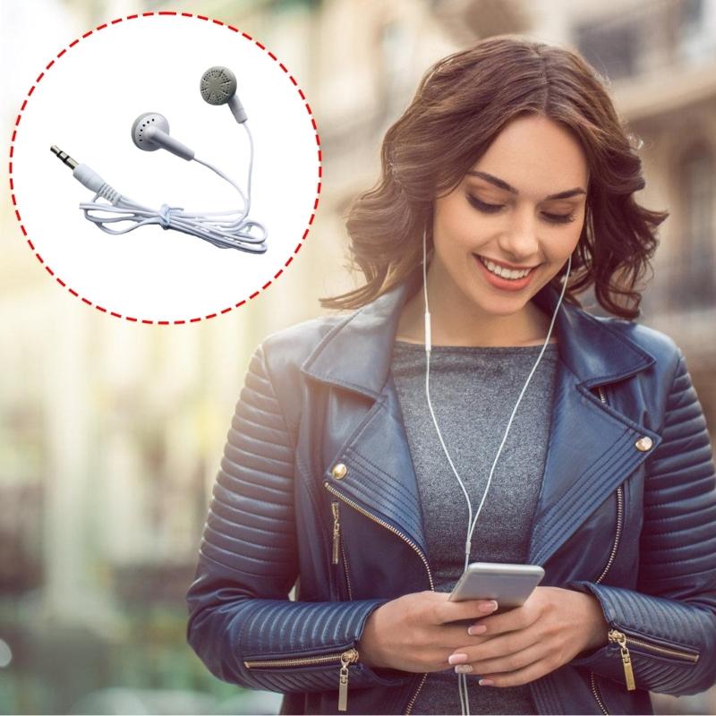 Universal 3.5mm Corded Earbud For Smartphones Tablets Laptops Tangles Resistant Design for Various Mobile Devices