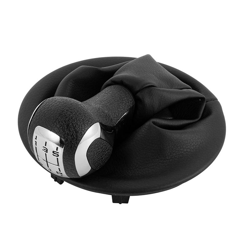 5 Speed Gear Shift Knob+Gaiter For Citroen Berlingo III For Peugeot Partner 2008- PU Leather Car Interior Accessories