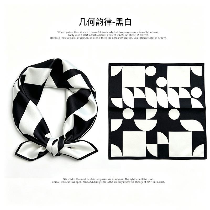 [111 mulberry silk] Korean version of classic cashew nut flower bag headscarf, small square scarf, shirt, suit, thin silk silk scarf