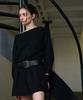 GENERALIDEA Boat Neck Sweatshirt Dress [Black] / Gf2Lop509