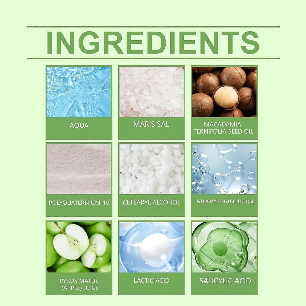 Hoegoa Scalp Care Scrub Sea Salt Hair Wash Cream Oil Control Volumizing Dandruff Removal Smooth Hair Refreshing Scalp Cleanser