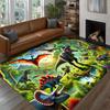 Vintage Forest Dinosaur World Rug, Retro Jungle Animal Non-Slip Floor Mat, Washable Decor Carpet for Kids Room Living Room