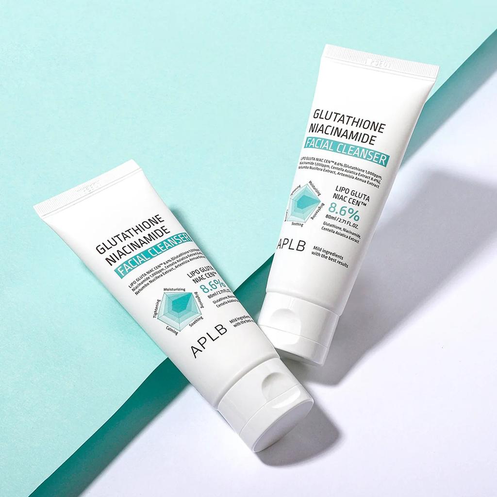 APLB Glutathione Niacinamide Facial Cleanser 80ml | Presenting Hydrated Texture, Brightening, Smoothing Texture