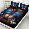 Color Butterfly Pattern Sheet Three-Piece Digital Printed Sheet Bedding Set Adult Children