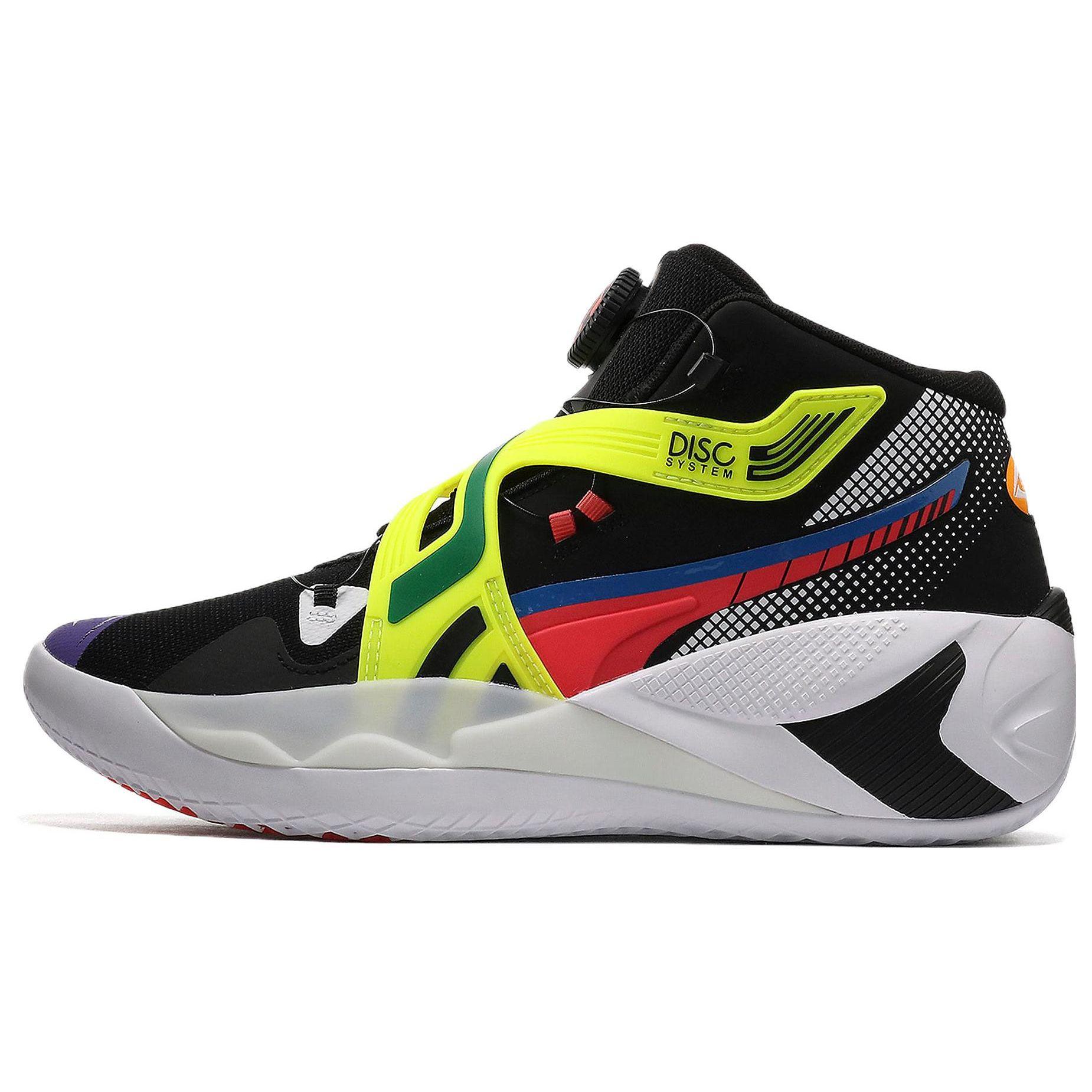 Унисекс Баскетбольные кроссовки Puma Disc Rebirth Черно-желтая тревога 194812-02 EU 42