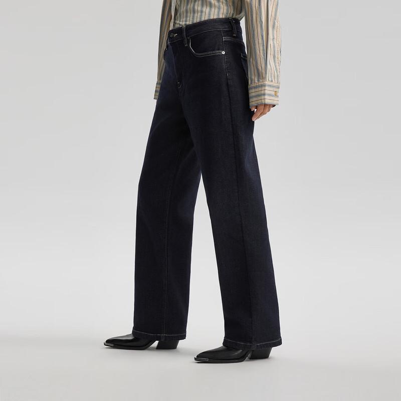 Lee Women's Winter Dark Blue Straight Leg Brushed Warm Jeans