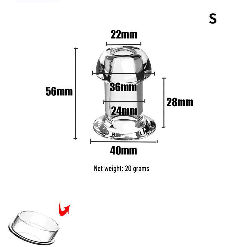 Clear Hollow Anal Dilator for Men and Women - Anus Enema Flushing Toy