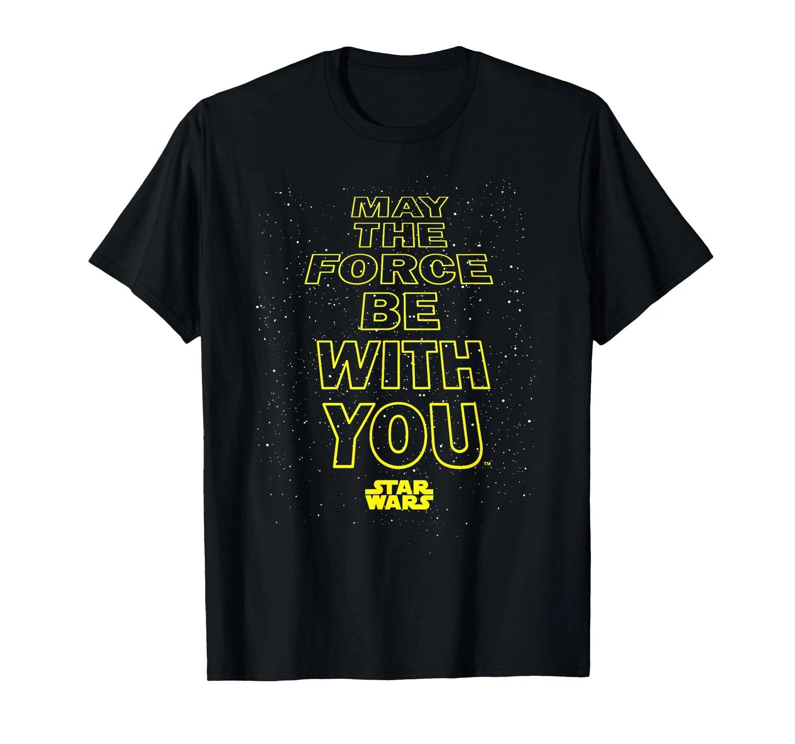 Star Wars May The Force Be With You Quote T-Shirt_ XL