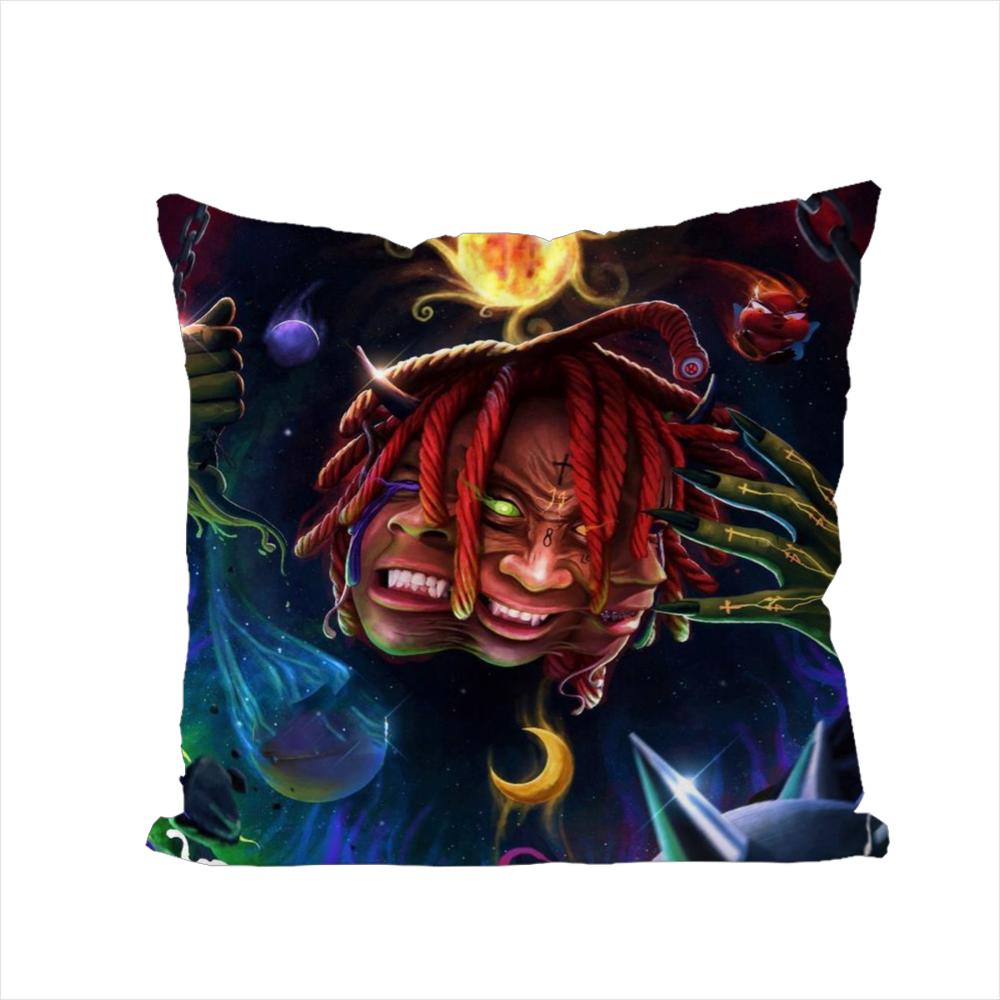 RAPPER TTrippie Redd Pillow Case For Car Sofa Decorative Home Doublesided Print Plush Square Throw Pillow Cushion Cover