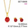 Popular in Europe and The United States, Round Color Zircon Titanium Steel Set, Versatile Exquisite Women's Collarbone Chain Earrings, Versatile 2026