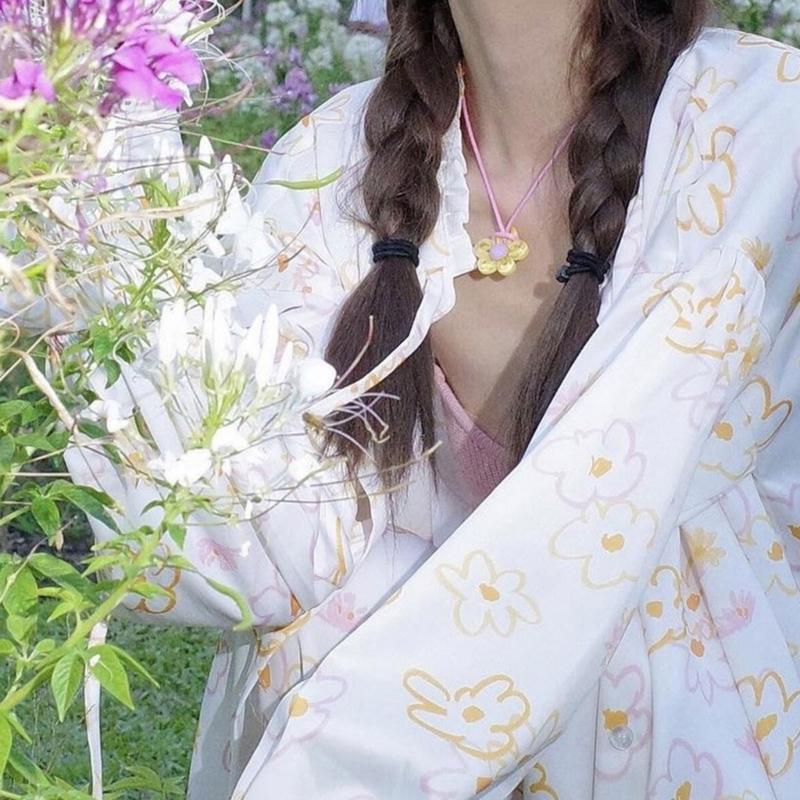 Floral Necklace Adjustable Strap Hollow Flower Charm Clavicle Chain Personalized Flower Chocker Necklace Jewelry