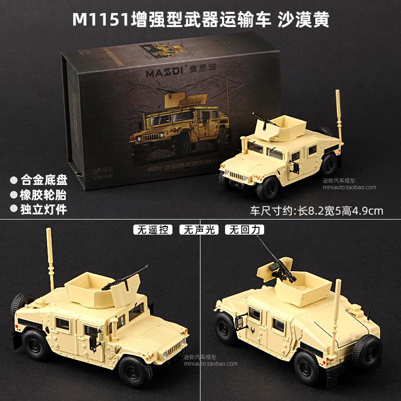 MASDI 1:64 M1151 Enhanced Armored Personnel Carrier Alloy Die-Cast Simulation Static Car Model Adult Collectible