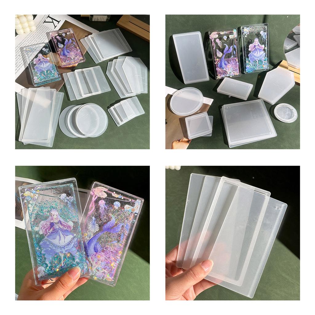 Multiple Shape DIY Acrylic Quicksand Plates Quicksand Ticket Root Mold Acrylic Ultra-permeable Quicksand Empty Plate