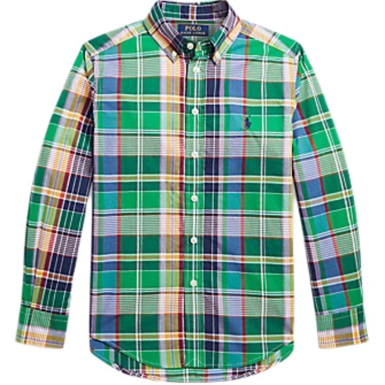 

Polo Ralph Lauren Клетчатая рубашка-поло с вышивкой пони, с длинным рукавом, для детей 323918249-004 L