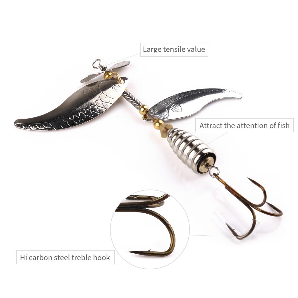 HENGJIA 1pc/5pcs Fishing Lure Spoon Spinner For Bass Pike Bait Fishing Tackle