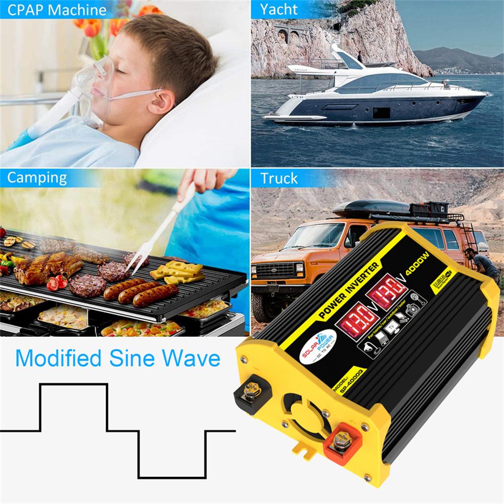 Voltage Transformer Car Adapter LED Display Car Inverter Dual USB Charger Converter Lightweight Auto Accessories