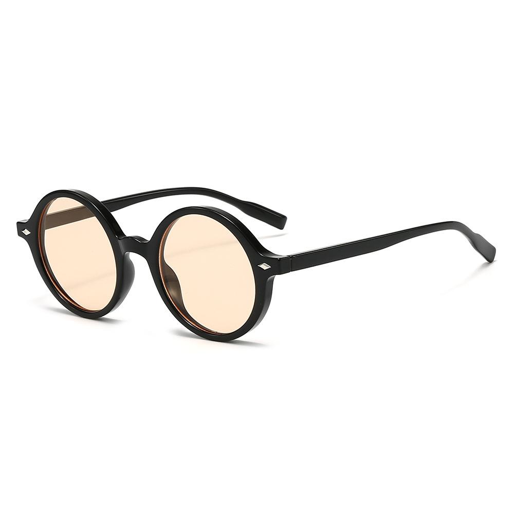 Cool square glasses, new retro oval sunglasses in Europe and America, YK pure desire champagne sunglasses, women's tide
