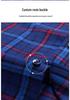Camicia a maniche lunghe a quadri da uomo taglie forti in puro cotone (Taglie 38-46) - Abbigliamento Casual Business Autunnale