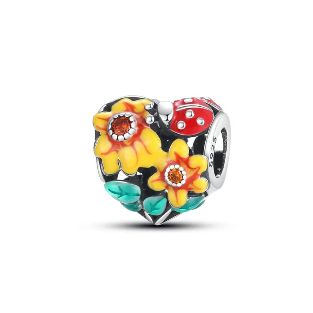 New Copper Beautiful Flower Series, Suitable For European Original Bracelet Diy Accessories, Exquisite Jewelry