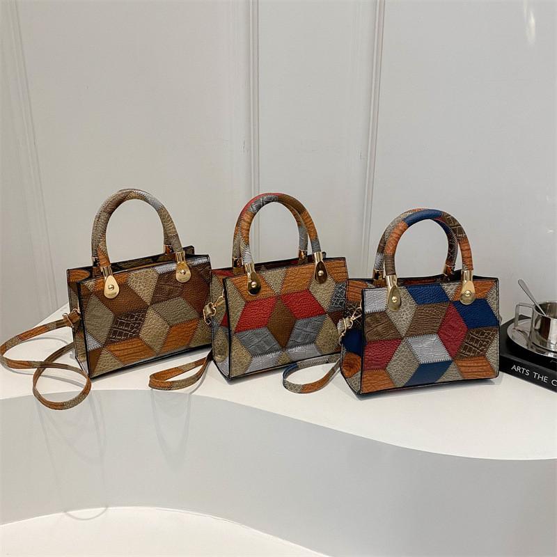 Trendy Street Style Pu Leather Handbag Large Capacity Square Crossbody Bag