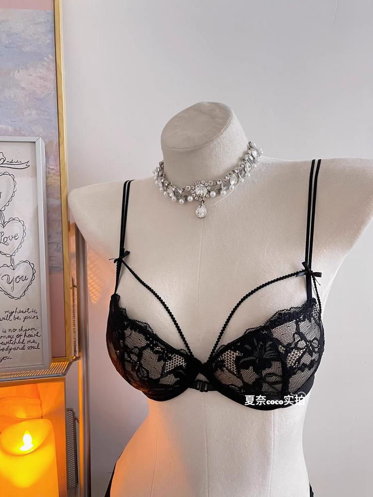 Elf fairy, front buckle beautiful back lace underwear women's small breasts gather without steel rings, thin shoulder straps, sexy pure desire bra
