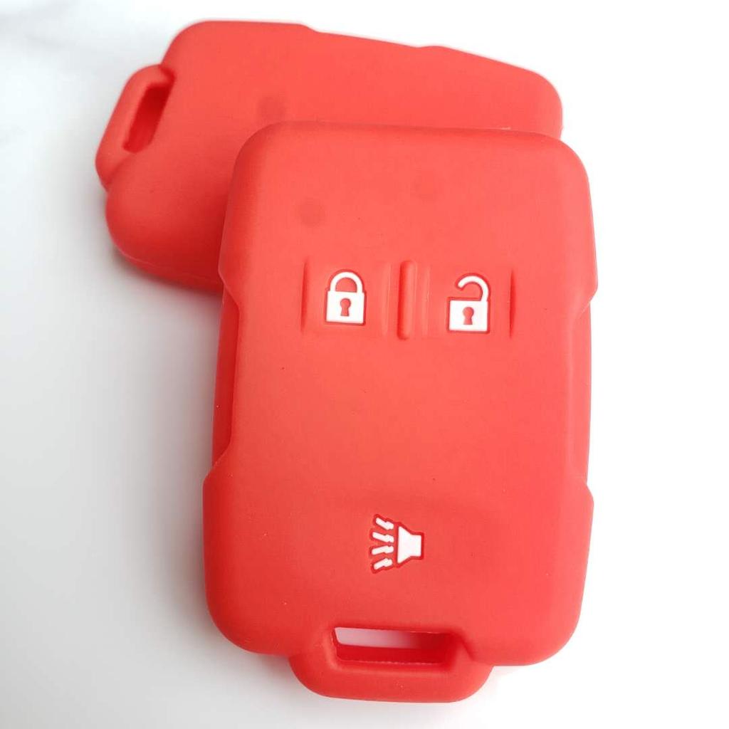 Silicone Key Cover Case Keyless Protector Fob Remote Wallet For Gmc Yukon Sierra 1500 Chevrolet Suburban Tahoe 5 Buttons