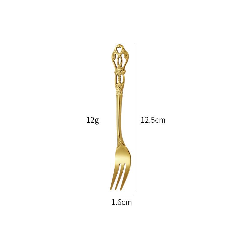 Elegant Stainless Steel Cutlery Set: Royal Court Embossed Steak Knife, Fork & Dessert Spoon for Western Cuisine