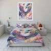 Angel Wings Heart Decor Set Soft Comfortable Duvet Cover Bedding Set Included 1*Duvet Cover & 2*Pillowcases, Gift