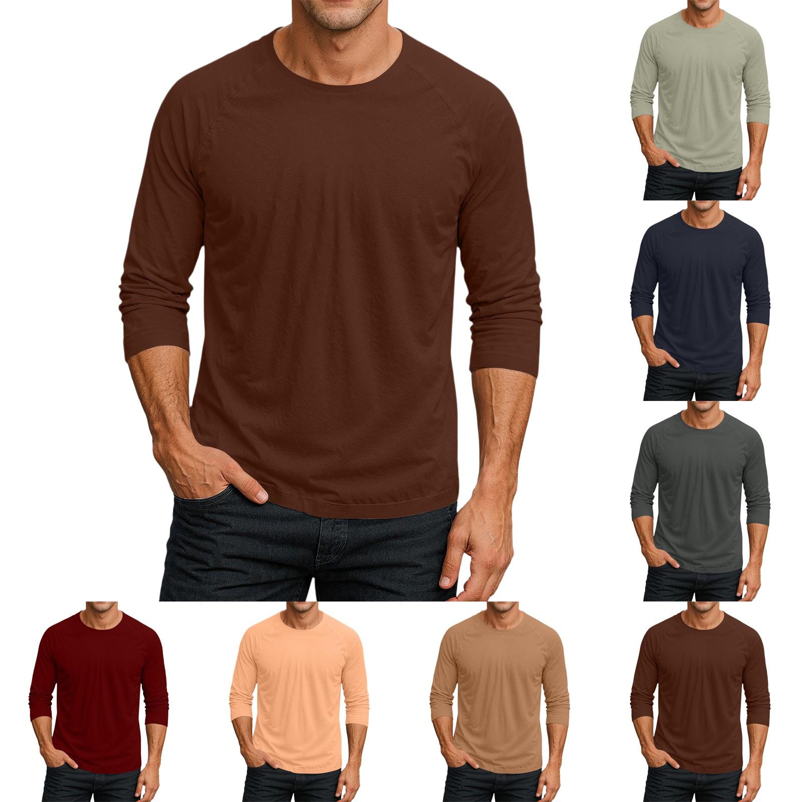 

Men s Round Neck Plunger Sleeve T-Shirt Top S