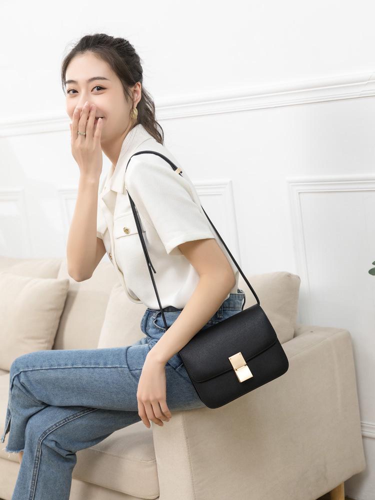 2025 Women's Genuine Leather Tofu Crossbody Bag - Fashionable Summer Shoulder Bag