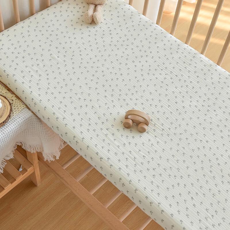 

UKKNZZ Children s Printed Gauze Fitted Sheet