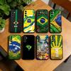 B-Brazil Brazilian Flag Phone Case For Samsung Galaxy A73,A72,A71,A70,A53,A52,A51,Soft Silicone Black Cover