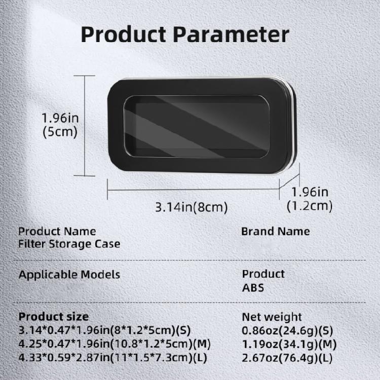Multipurpose Camera Lens Filter Organizers Secure Magnetic Carrying Case for Pocket 3 Camera
