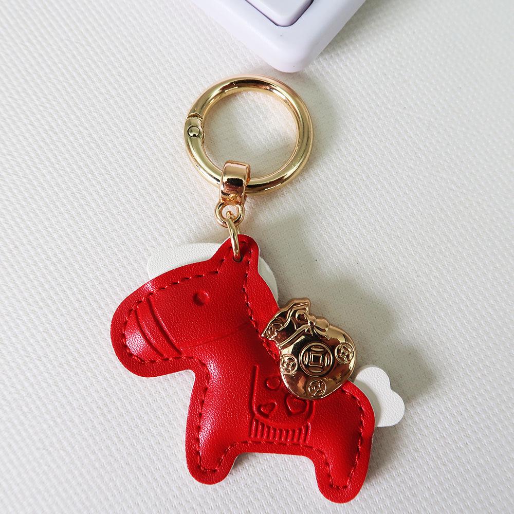 Instant Money Cartoon Pony Pendant Keychain for Couples