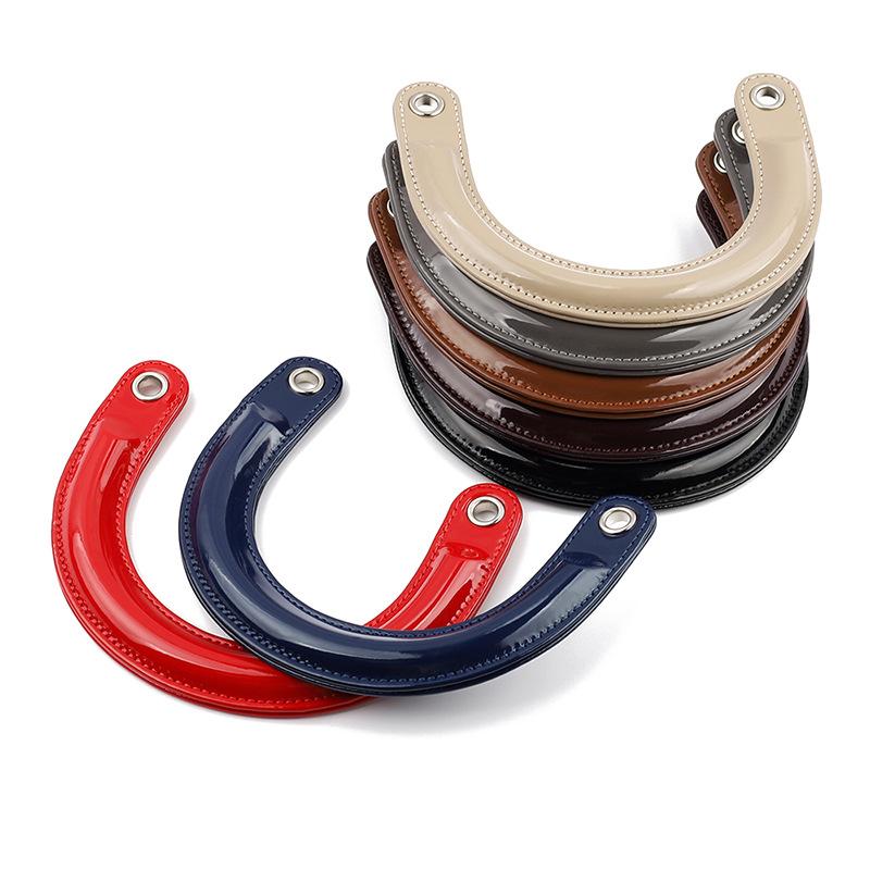 1Pc The New Product Is Suitable for Princess Diana Bag Strap, Arched Bag Strap U-shaped Handle Patent Leather Curved Pu Bag Strap