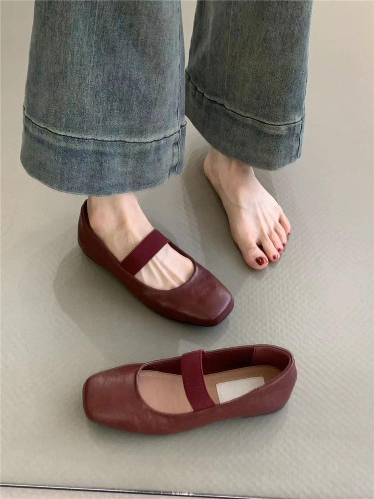 

Ретро туфли Мэри Джейн женские темпераментные элегантные и универсальные с юбкой туфли с открытым подъемом на мягкой подошве 40 бордовый