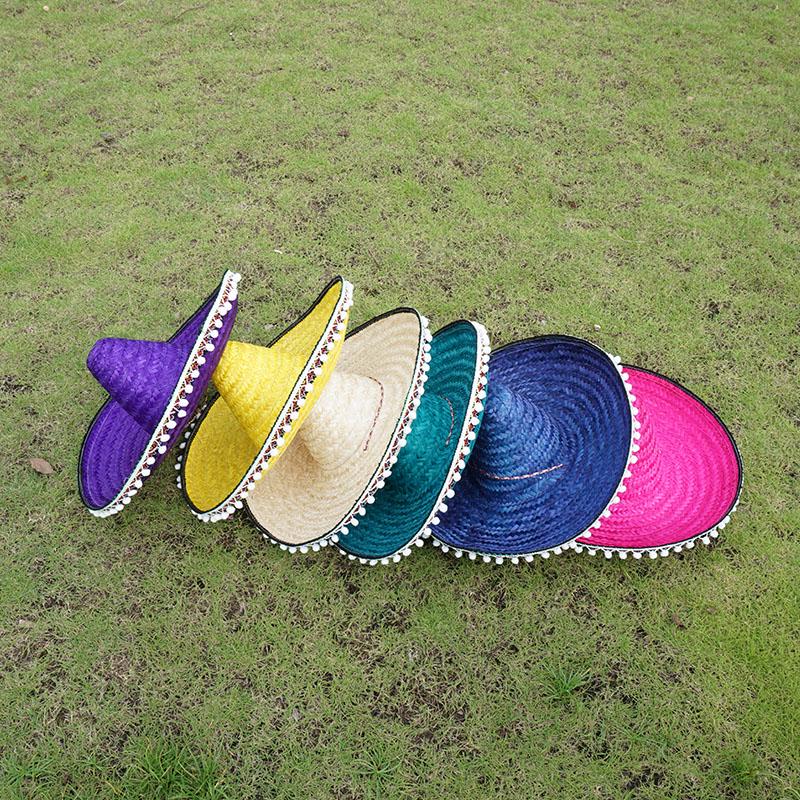 Bunter mexikanischer Strohhut für Kinder & Erwachsene – Halloween, Karneval, Weihnachtsfeier Kostümzubehör