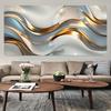 A Modern Abstract Wave Metal Pattern Frameless Canvas Art Suitable for Contemporary Wall Decoration In Living Rooms and Bedrooms