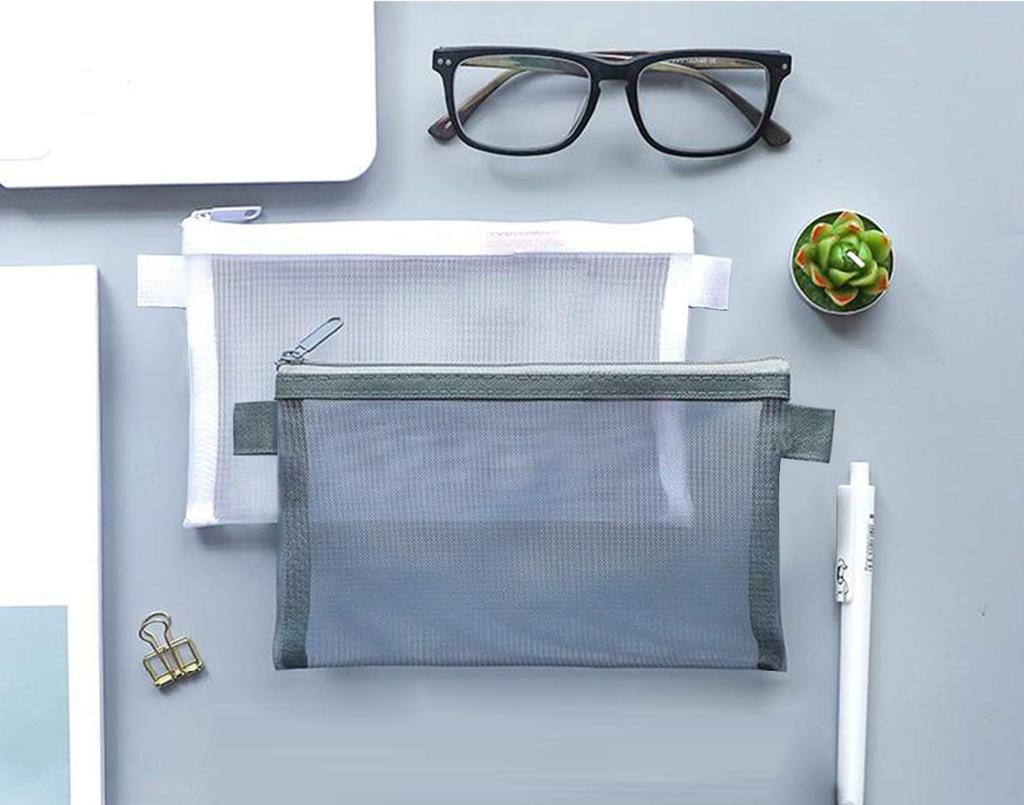 Nekosennin Pencil Mesh Pen Pen Pencil Pen Brand School Small Item Large Set of 4 Case, Case, Holder, Case, Pouch, Name, Entrance, Stationery, Storage,